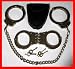 HINGED Nickel Handcuffs & LEG Cuffs COMBO Package With CASE!