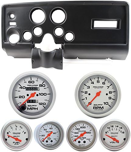 Classic Dash 410691311 Pontiac Firebird Black Dash Carrier Panel w/ AM Ultra Lite Mechanical Gauges