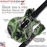 Camouflage Green WraptorSkinz Skin fits XBOX 360 & PS3 Guitar Hero III Les  ....