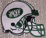 NFL NEW YORK JETS 3 1/2" Embroidered HELMET Team PATCH