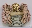 Two Baby Angels Holy Water Font Plaque