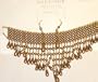 Antique Gold Plated Choker Necklace and Earrings for Women and Teens