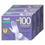 Medi-Touch Powder Free Latex Disposable Gloves, One Size Fits All, 100-Count Boxes (Pack of 3)