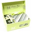 100% Silk Woven Stripe pattern Neck Tie Cufflink Handkerchief Gift Set Gray Charcoal Ivory Hanky Necktie Cuff link with Gift Box.