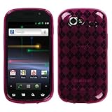 Hot Pink Argyle Candy Skin Case for Samsung Nexus S