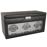 Wolf Designs 456302 Module 27 Triple Watch Winder with Cover Storage and Travel Case on sale