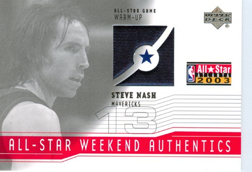 2003 Upper Deck Authentic Steve Nash All-Star Game Worn Jersey Card
