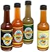 Dave's Gourmet Top Four Hot Sauce Sampler, (Insanity Sauce, Hurtin' Jalapeno, Roasted Garlic, Cool Cayenne Pepper), 2-Ounce Glass Bottles (Pack of 3)