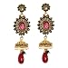Gold Plated Jhumka / Earrings Studded with Pearls & Stones