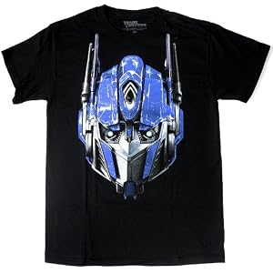 Transformers Movie Optimus Prime Face Black Mens T-shirt