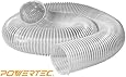 POWERTEC 70111 4-Inch x 10-Feet Flexible PVC Dust Collection Hose, Clear Color