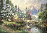 Thomas Kinkade, Kapelle in den Bergen, 3.000 Teile - 