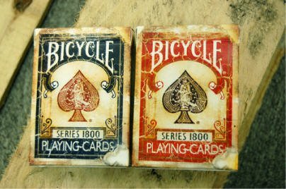 Bicycle 1800 Vintage Series Playing Cards by Ellusionist (RED)
