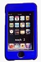 Apple iPod Touch 2nd Generation BLUE Snap-on Hard Rubberized Crystal Case GB 16 GB 16GB