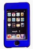 Apple iPod Touch 2nd Generation BLUE Snap-on Hard Rubberized Crystal Case GB 16 GB 16GB