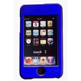 Apple iPod Touch 2nd Generation BLUE Snap-on Hard Rubberized Crystal Case GB 16 GB 16GB