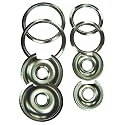 Range Kleen 1056RGE8 GE Hinged Drip Pans and Trim Rings Containing 2 Units 105A,106A, R6U, R8U, Chrome