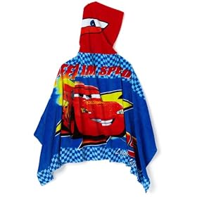 Cars Poncho Style Hooded Towel with Sound