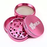 Best Marijuana Grinder By Vikka Online-Top Quality, 4 Piece Tobacco Grinder-Big Pink Weed Grinder-Fine Metal Herb Smasher For Girls-Compact & Extra Durable, Easy To Use Hand Grinder-Smoking Accessory