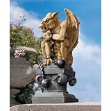 Ball-and-Chain Gothic Dungeon Gargoyle Statue in Two-Tone