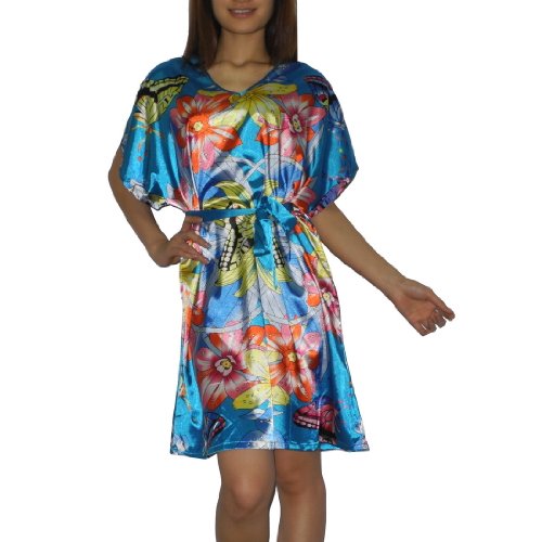 SILK COUTURE Womens Silk Long Free Flowing Blouse Top / Casual Dress - Size: M-L