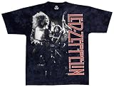 Liquid Blue Men's Led Zeppelin Led Zep Live Short Sleeve Tee,Grey,X-Large