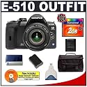 Olympus Evolt E510 10MP E-510 Digital SLR Camera with Olympus 14-42mm Zuiko Lens + Transcend 2GB 133X CompactFlash (CF) Card + Spare BLM-1 Battery for Olympus + High Speed USB 2.0 CompactFlash (CF) Card Reader + Cameta Incognito 1000 Deluxe SLR Gadget Bag (fits E300, E330, E410, E500 & E510)