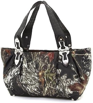 Mossy Oak Black Camouflage Large Hobo Handbag