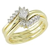 14K White Gold 1/3 ct. t.w. Diamond Engagement Ring Set