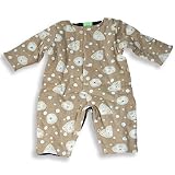 SnoPea - Newborn/Infant Baby Boys Long Sleeved Quilted Coverall, Brown, White