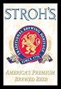 Stroh's Beer (Premium) Black Wood-Mounted Art Poster Print - 24" X 36"