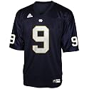 adidas Notre Dame Fighting Irish #9 Navy Blue Youth Replica Football Jersey
