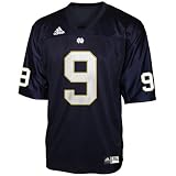 Adidas Notre Dame Fighting Irish #9 Navy Blue Youth Replica Football Jersey