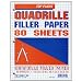 Top Flight Filler Paper, Quadrille Rule, 10.5 x 8 Inches, 80 Sheets (81060)