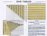 Waterproof Dive Tables for Charting Depth and Time Chart for Scuba Dive Diving Diver Gear