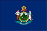 Maine State Flag Rayon On Staff 4 in. x 6 in.