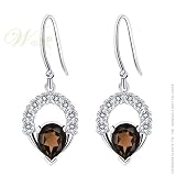 STUDIO 925: *SMOKEY TOPAZ HORSESHOE EARRINGS*