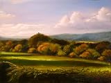 0010205 Canvas Art for Wall Decor - Original Oil Painting Giclee California Morning by Lena Kashigin, Artist Hand finished and signed artwork, 18X24, Ready to hang Landscape Canvas Wall Art