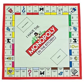 New Hasbro Monopoly Gameboard Tea Towel Fun Novelty Kitchen Gift 100% Cotton