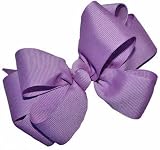 Large GrosGrain Tied Hairbow ~ Lavender