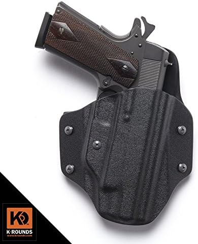 K Rounds OWB Pancake, S&amp;W, M&amp;P Shield 9mm, .40 Cal 1.75" H Belt Loop, Left Handed, FBI - 15 Degree, Black