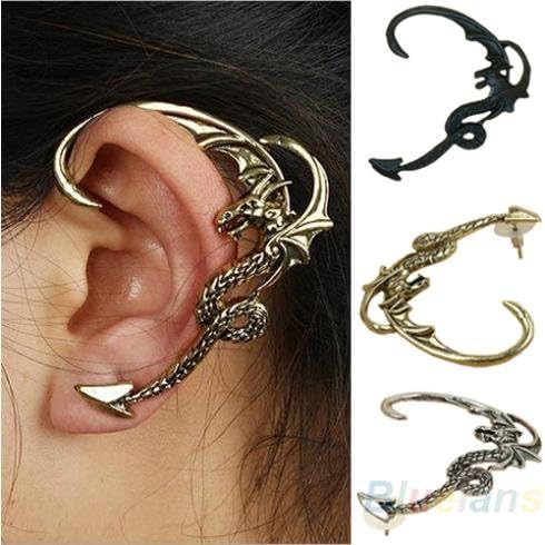 CCBUY 2014 Women Men New Fashion Wholesale Hot Fly Dragon Cartilage Earrings Wrap Clip Left Ear Cuff Piercing 1O8I Earringsyujing244