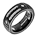8mm Men Black Titanium Ring Wedding Band with Stainless Steel Cables and Screw Design Wedding Ring SPJ
