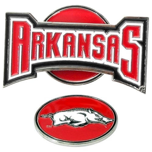 Arkansas Razorbacks Ncaa Hat Clip W/ Golf Ball Marker