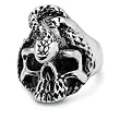 Skull-Snake Stainless Steel Ring