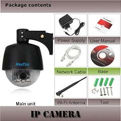 HooToo HT-IP006 Outdoor 3x Optical Zoom W/LAN IP Kamera ip cam schwarz EU Version mit Universal Plug and Play!! * EINGEBAUTEM IR CUT FILTER * 5DB WLAN Antenne und 54MBit WLAN Modul * Bewegungsmelder (Softwaregesteuert) Bewegungsalarm * Video�bertragung auf Mobiltelefone * Wetterfest nach IP65 * IE6.0/7.0/8.0/Firefox/Safari/Google-Chrome