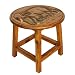Handmade Kids Furniture - Carved Wood Childrens Table With Elephant Design & Painted Accents