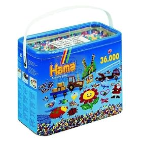 Hama Beads 36,000 Beads in a Bucket - Pastel Mix