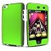 Neon Green Rubberized Hard Case Phone Cover for Apple iPod Touch 4 / iTouch 4th Generation