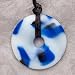 Teething Bling Pendant - Donut Shape (Blue Camouflage)